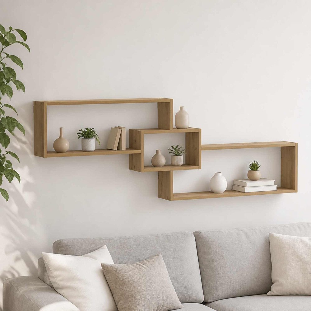 vidaXL Vägghylla Artisan-ek 158 x 17 x 53 cm Konstruerat trä
