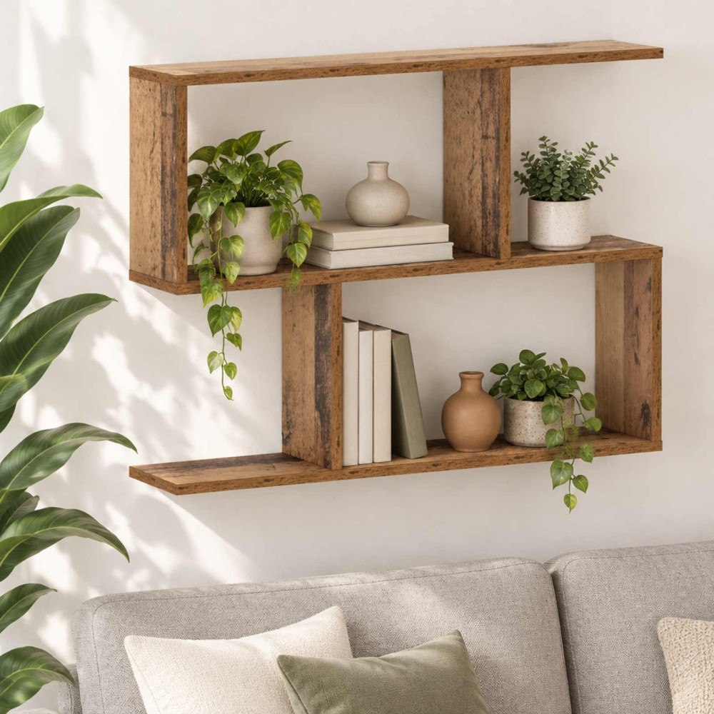 vidaXL Vägghylla Ekträ 72 x 17 x 55.5 cm Konstruerat trä