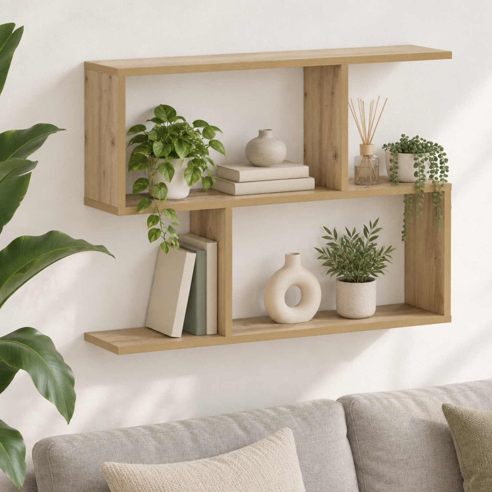 vidaXL Vägghylla Artisan-ek 72 x 17 x 55,5 cm Konstruerat trä