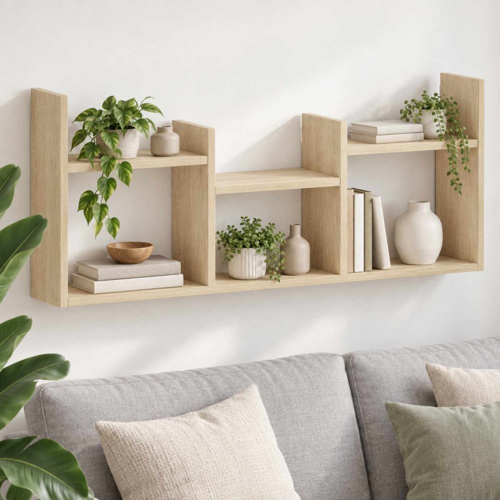 vidaXL Vägghylla Sonoma-ek 97,5 x 17 x 40 cm Konstruerat trä