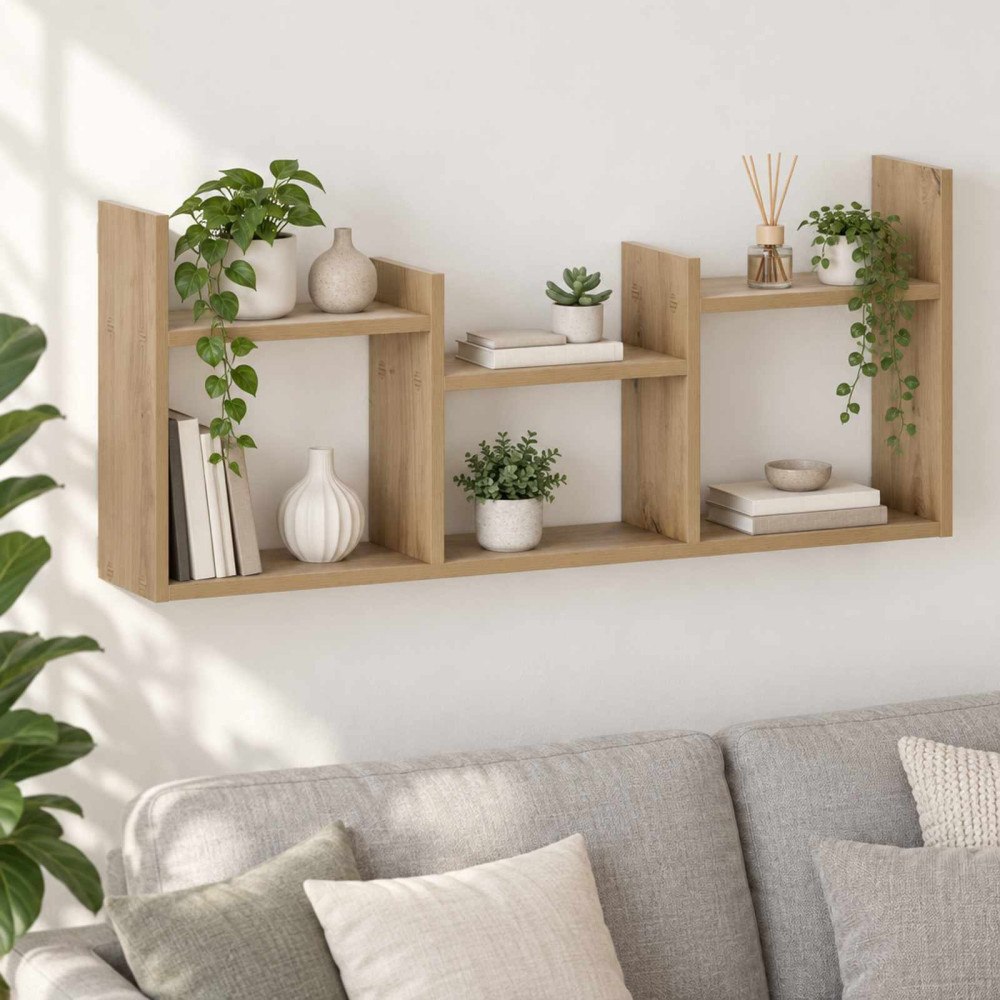 vidaXL Vägghylla Artisan-ek 97,5 x 17 x 40 cm Konstruerat trä