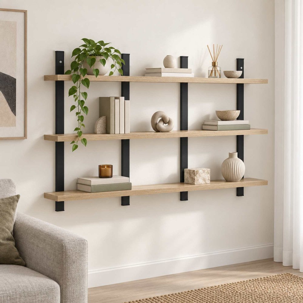 vidaXL Vägghylla Sonoma-ek 102 x 13.5 x 58 cm Konstruerat trä