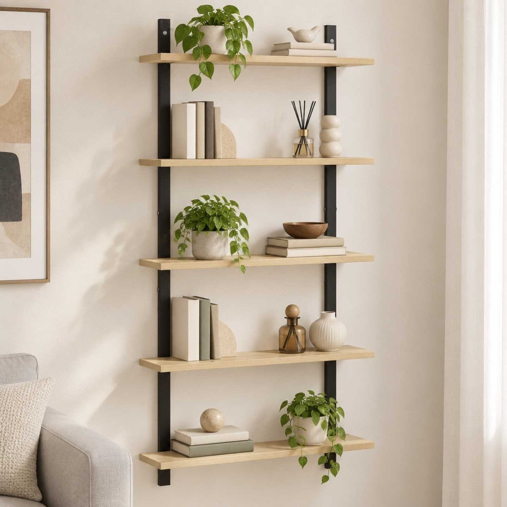vidaXL Vägg hylla Sonoma-ek 60,5 x 13,5 x 102,5 cm Konstruerat trä