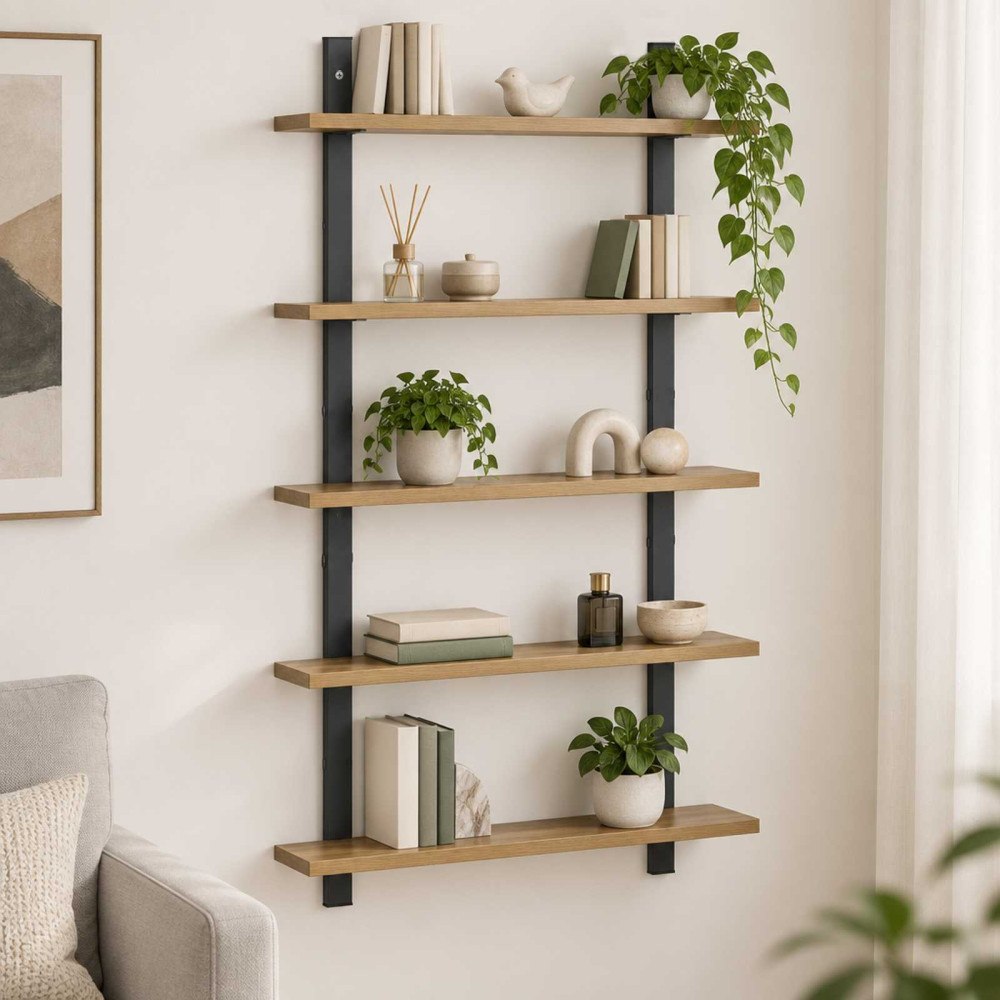 vidaXL Vägg hylla Artisan-ek 60,5 x 13,5 x 102,5 cm Konstruerat trä