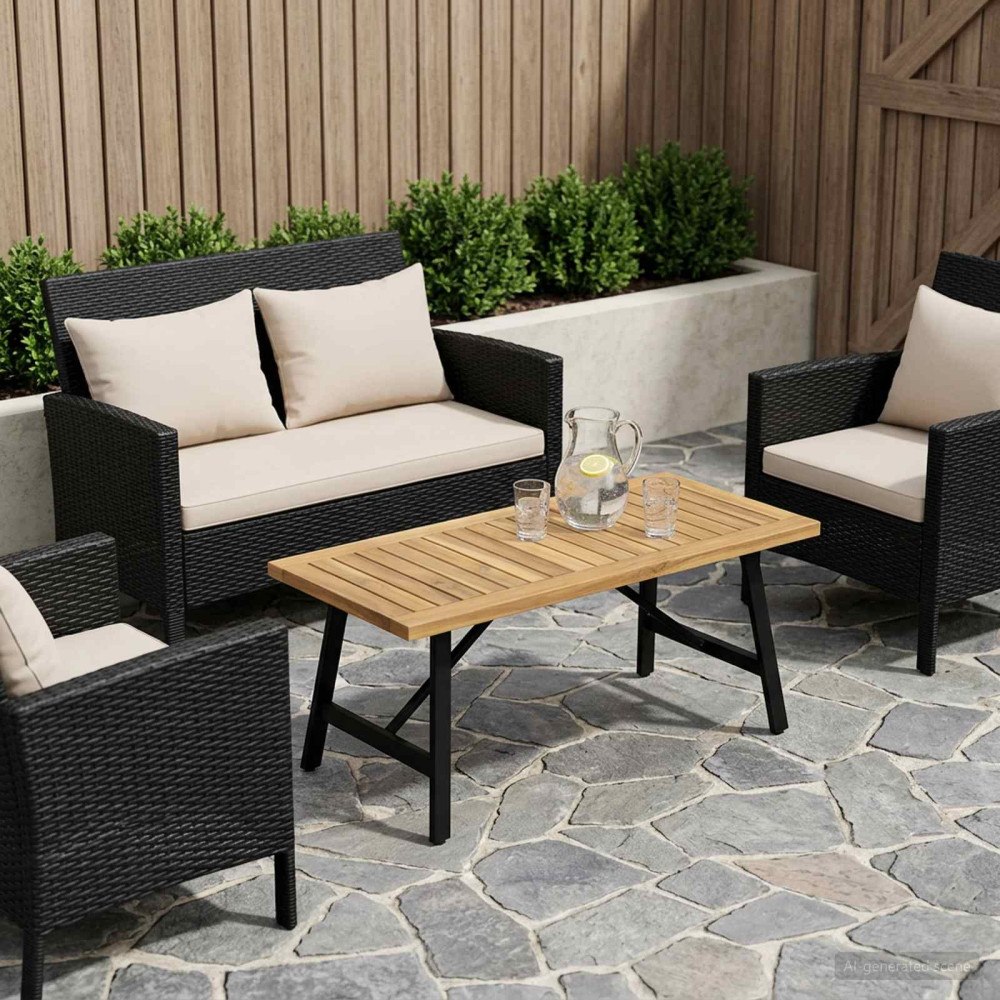 vidaXL Bordsskiva 100,5 x 35 x 2 cm Rektangulär Massivt Akaciaträ
