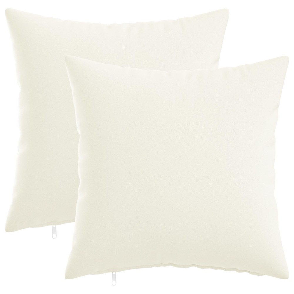 vidaXL Kuddöverdrag 2 st HEERLEN Vit 30 x 30 cm Tyg