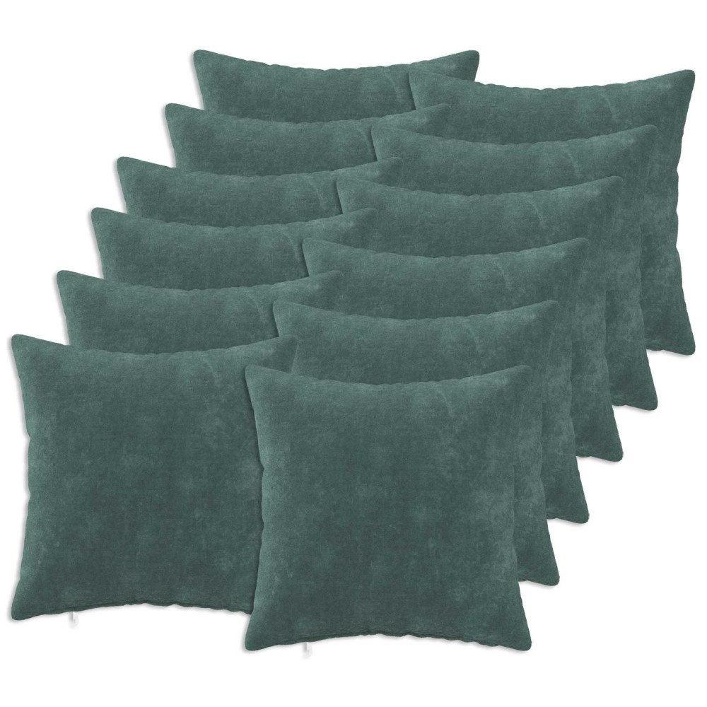 vidaXL Kuddöverdrag 12 st HEERLEN HavBlå 40 x 40 cm Mikrofiber Fleece