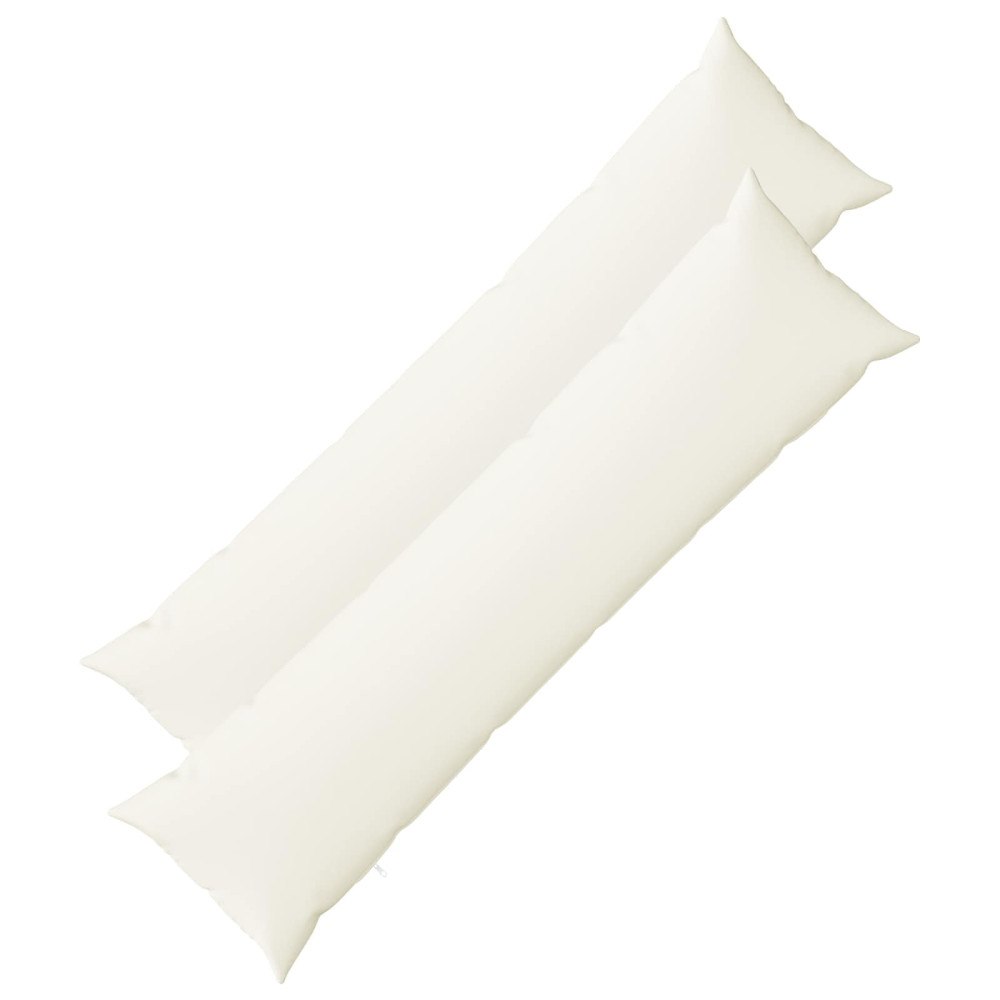 vidaXL Kuddöverdrag 2 st HEERLEN Vit 40 x 145 cm Tyg