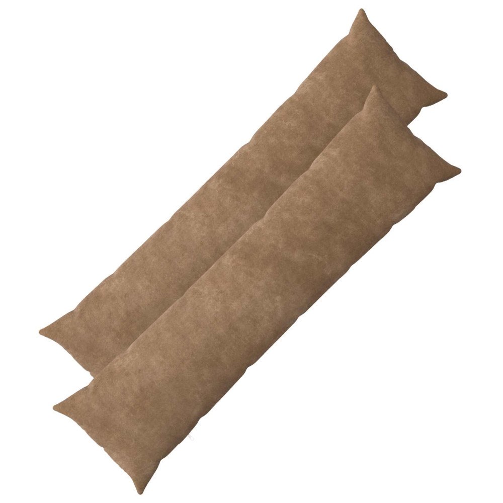 vidaXL Kuddöverdrag 2 st HEERLEN Taupe 40 x 145 cm Mikrofiber Fleece