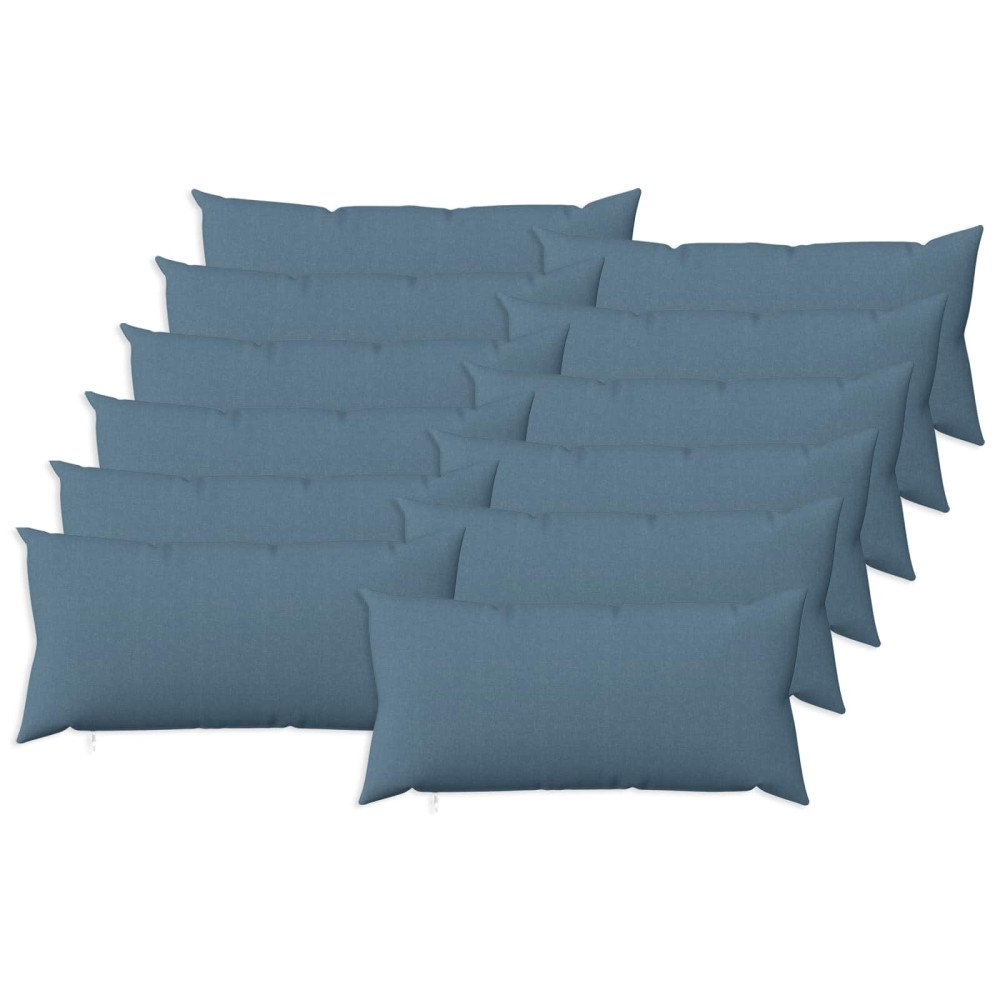 vidaXL Kuddöverdrag 12 st HEERLEN Jeansblå 40 x 80 cm Tyg