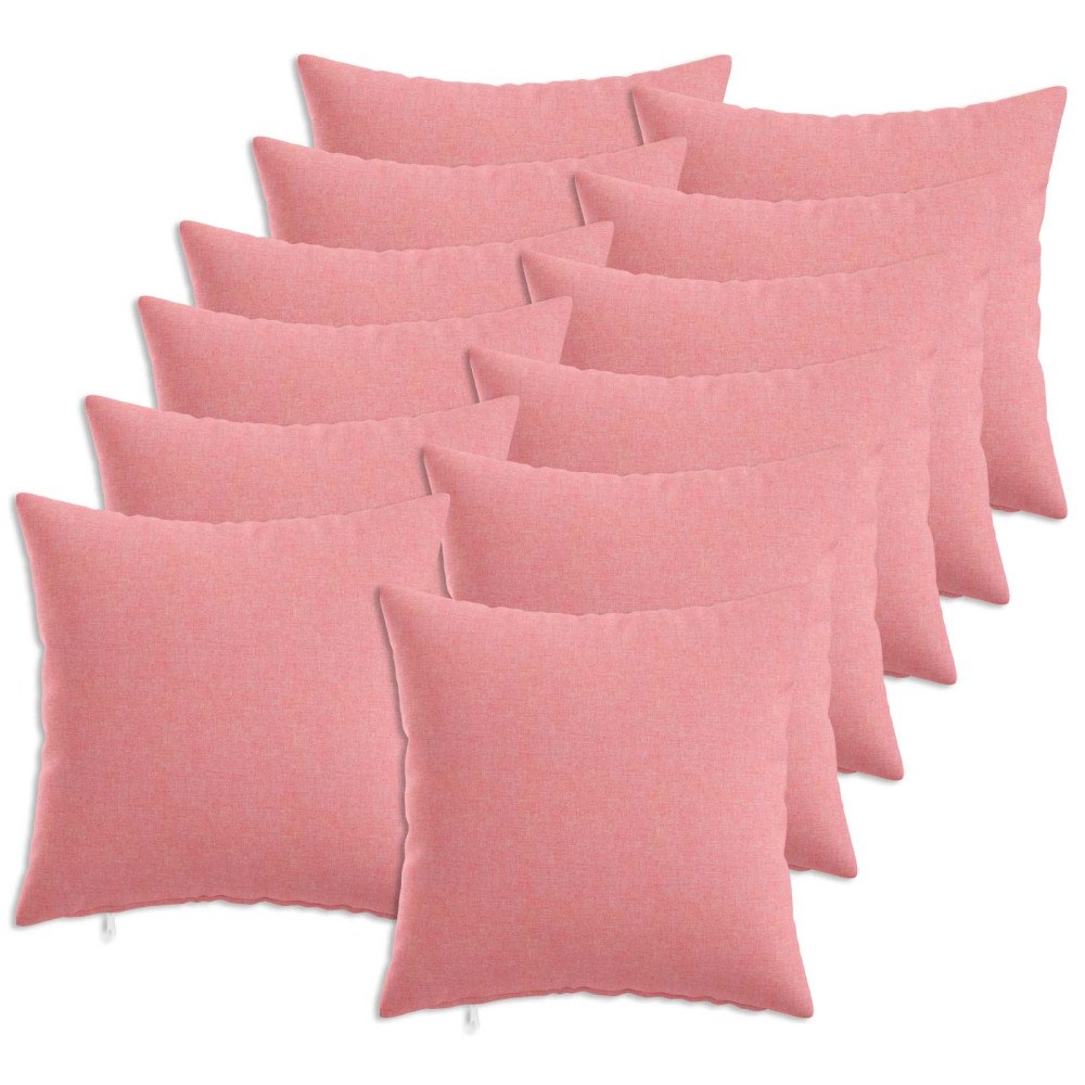vidaXL Kuddöverdrag 12 st HEERLEN Rosa 45 x 45 cm Tyg