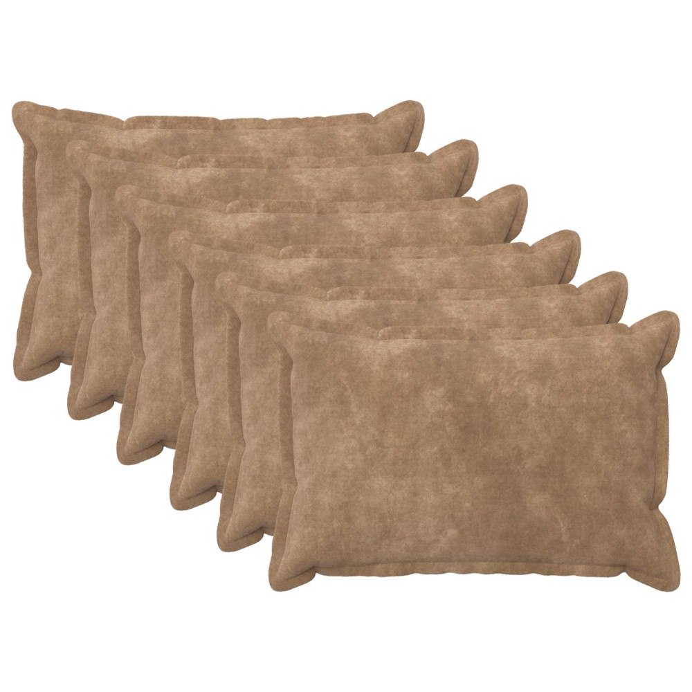 vidaXL Kuddöverdrag 6 st HOUTEN Taupe 30 x 50 cm Mikrofiber Fleece