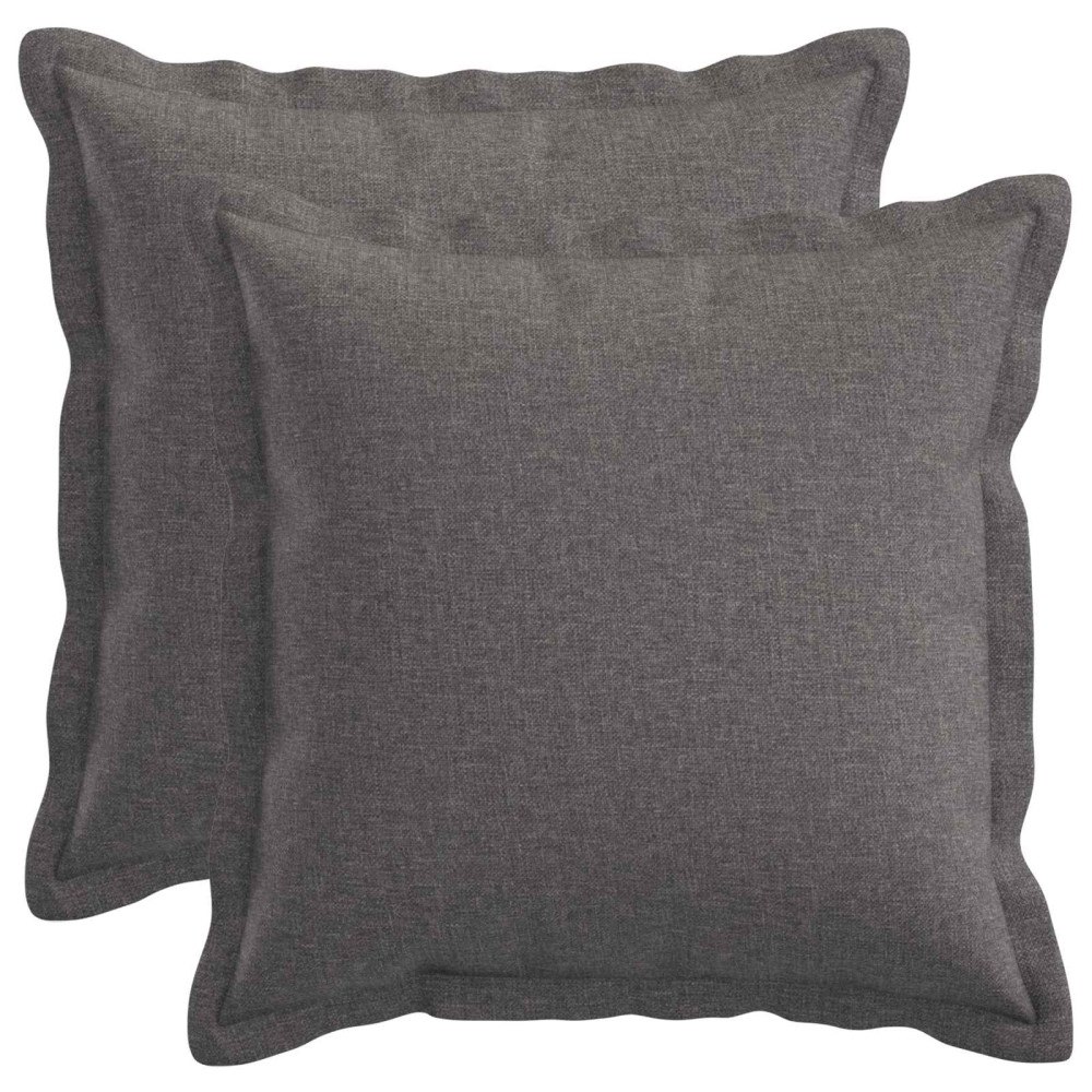 vidaXL Kuddöverdrag 2 st HOUTEN Ljusgrå 35 x 35 cm Faux Linne