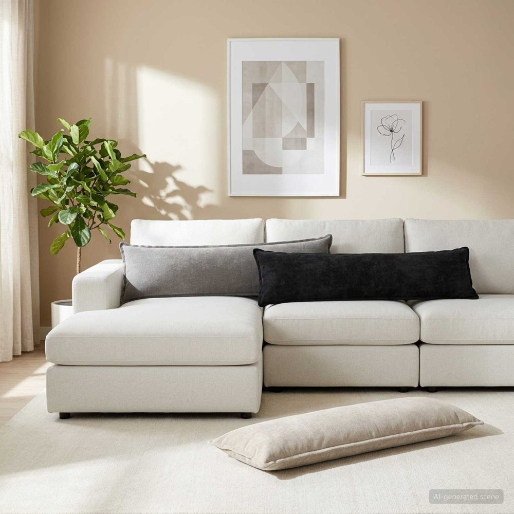vidaXL Kuddöverdrag 2 st HOUTEN Antracit 40 x 145 cm Chenilletyg