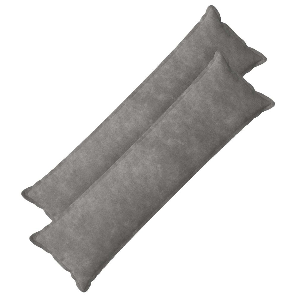 vidaXL Kuddöverdrag 2 st HOUTEN Ljusgrå 40 x 145 cm Mikrofiber Fleece