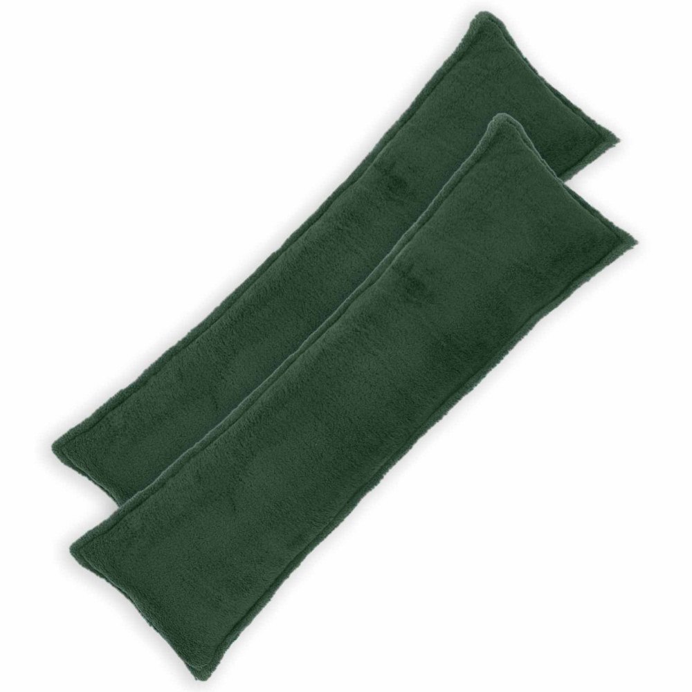 vidaXL Kuddöverdrag 2 st HOUTEN Mörkgrön 40 x 145 cm Bouclé