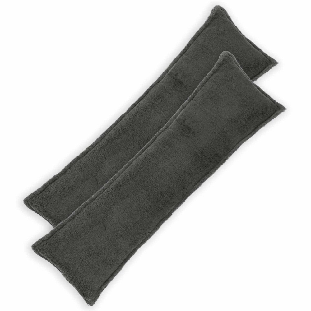 vidaXL Kuddöverdrag 2 st HOUTEN Mörkgrå 40 x 145 cm Bouclé