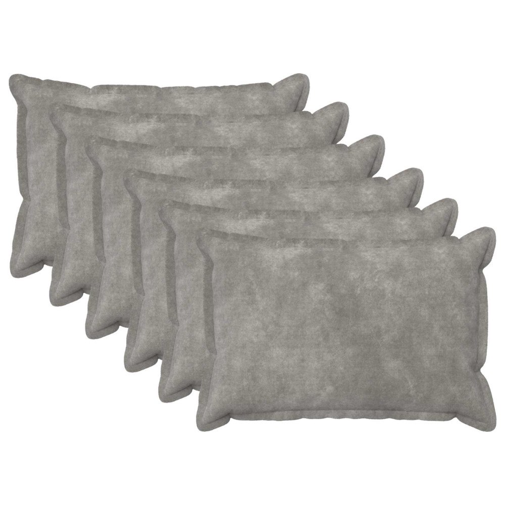 vidaXL Kuddöverdrag 6 st HOUTEN Ljusgrå 50 x 70 cm Mikrofiber Fleece
