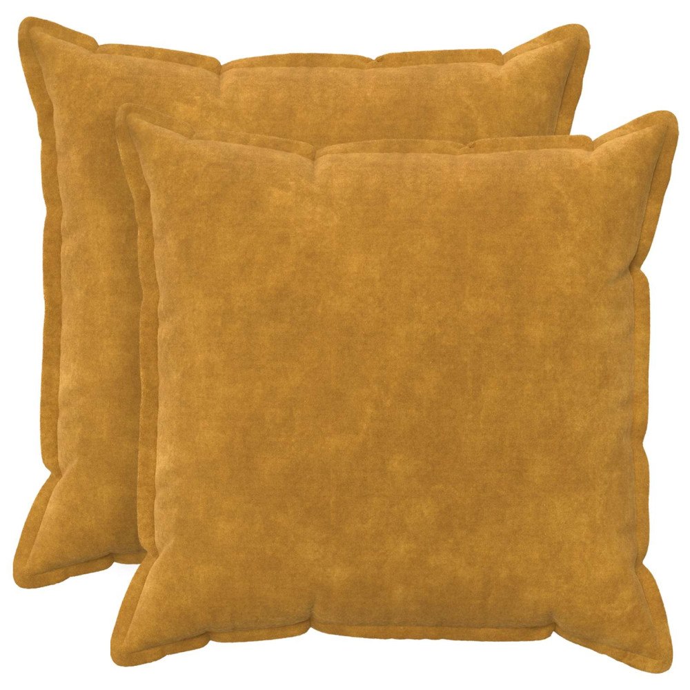 vidaXL Kuddöverdrag 2 st HOUTEN Gul 65 x 65 cm Mikrofiber Fleece