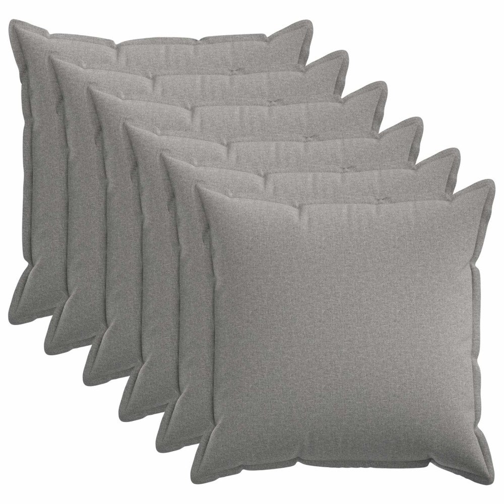 vidaXL Kuddöverdrag 6 st HOUTEN Moln Grå 70 x 70 cm Faux Linne