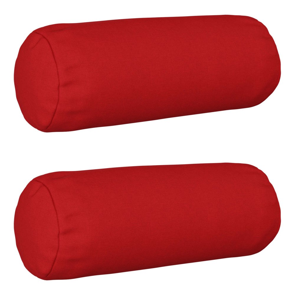 vidaXL Kuddöverdrag 2 st HEERLEN Röd Ø 15 x 40 cm Tyg