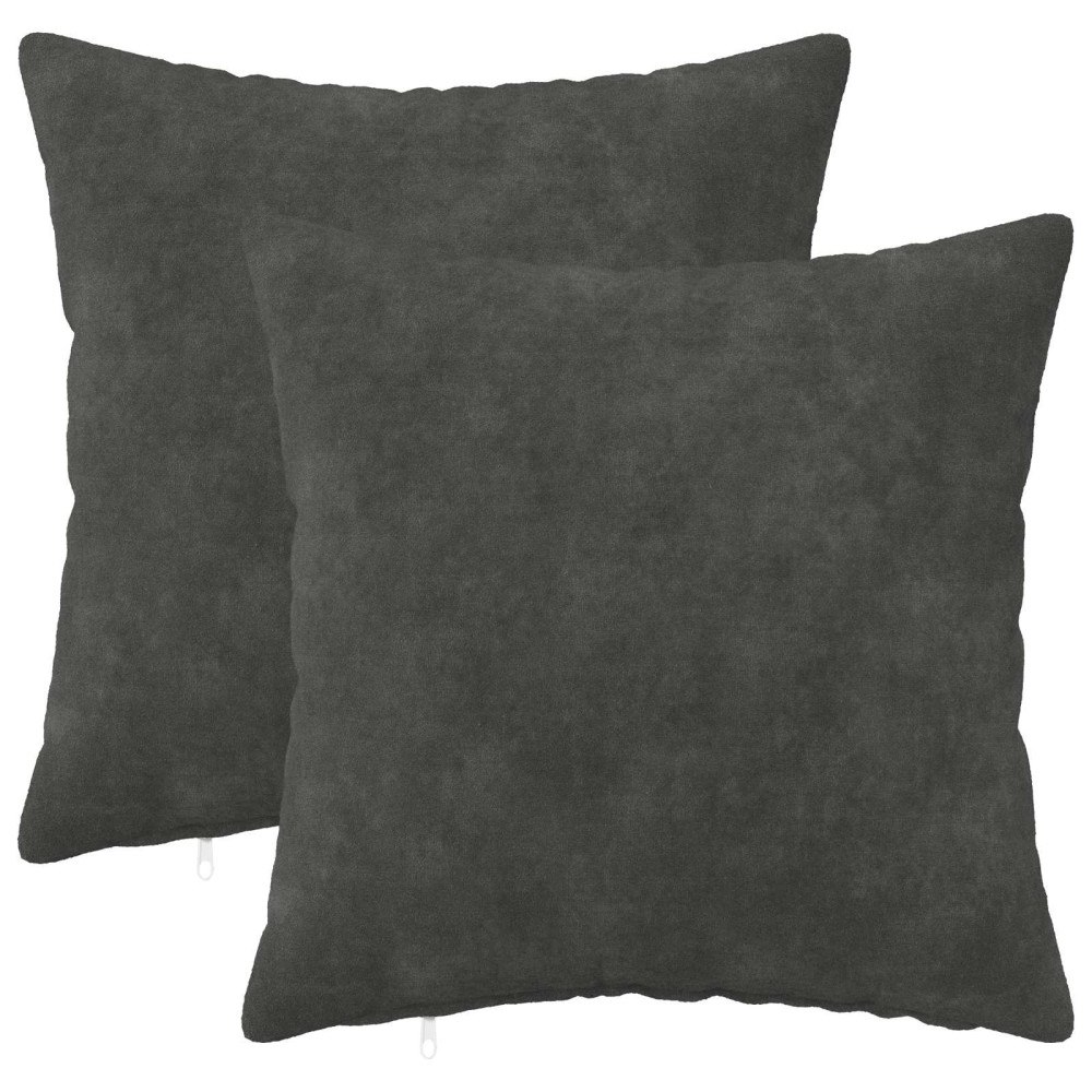 vidaXL Kudde med kudde HEERLEN 2 st Antracit Mikrofiber Fleece