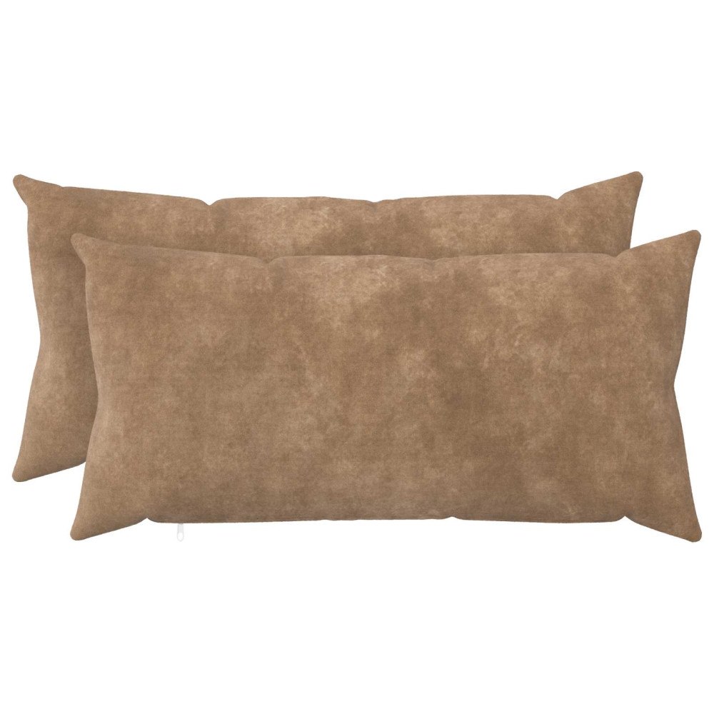 vidaXL Kudde med kudde HEERLEN 2 st Taupe Mikrofiber Fleece