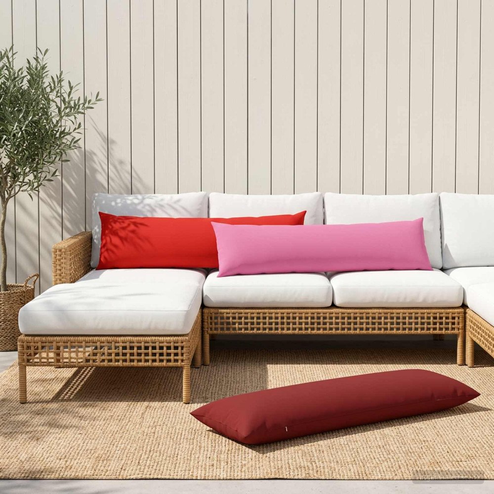 vidaXL Kudde med kudde HEERLEN 2 st Röd Polyester