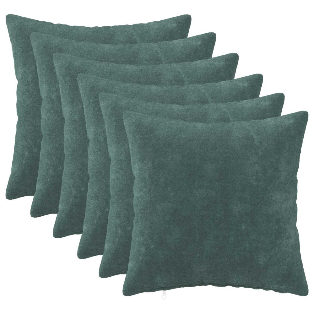 vidaXL Kudde med kudde HEERLEN 6 st HavBlå Mikrofiber Fleece