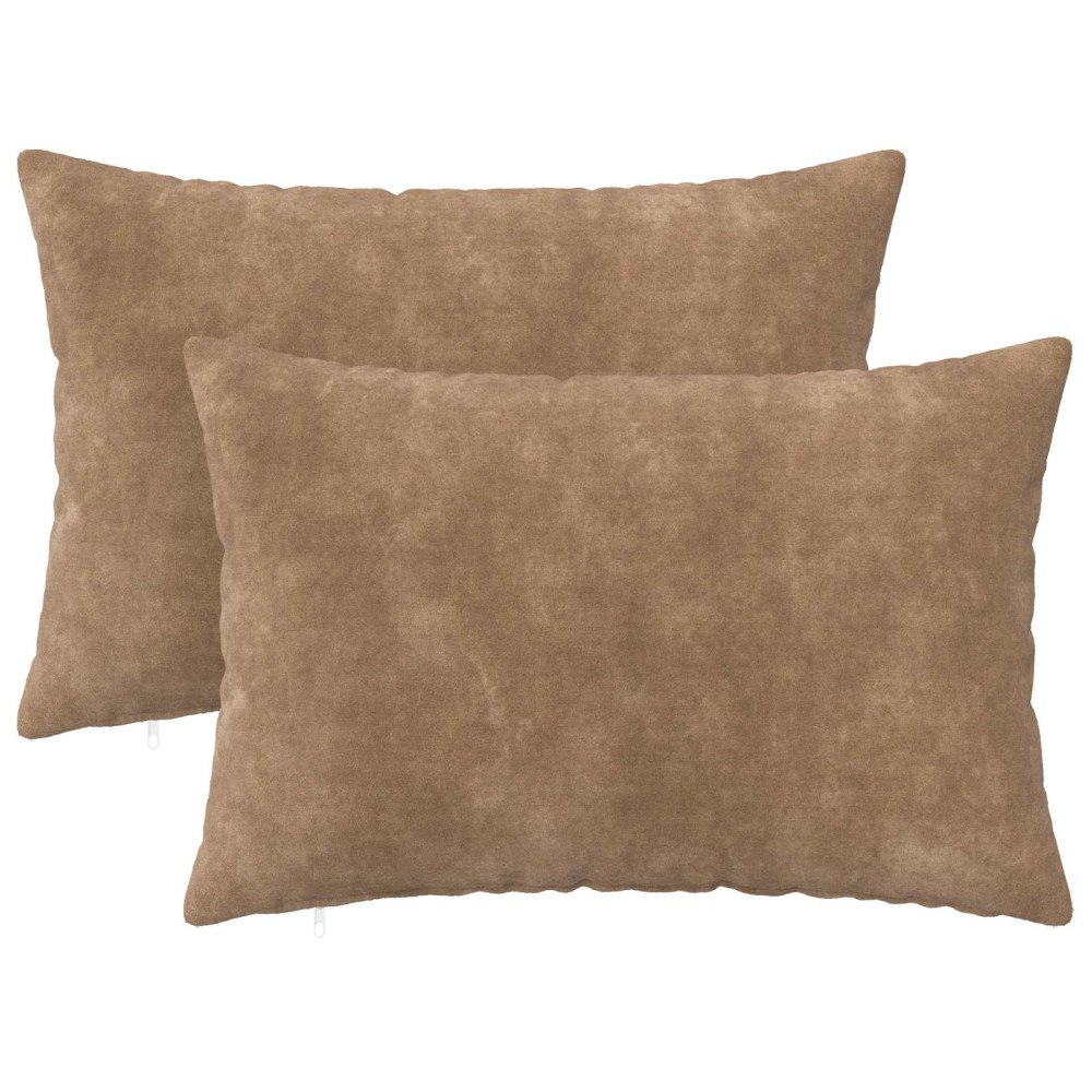 vidaXL Kudde med kudde HEERLEN 2 st Taupe Mikrofiber Fleece