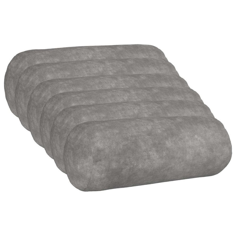 vidaXL Kudde med kudde HEERLEN 6 st Ljusgrå Mikrofiber Fleece