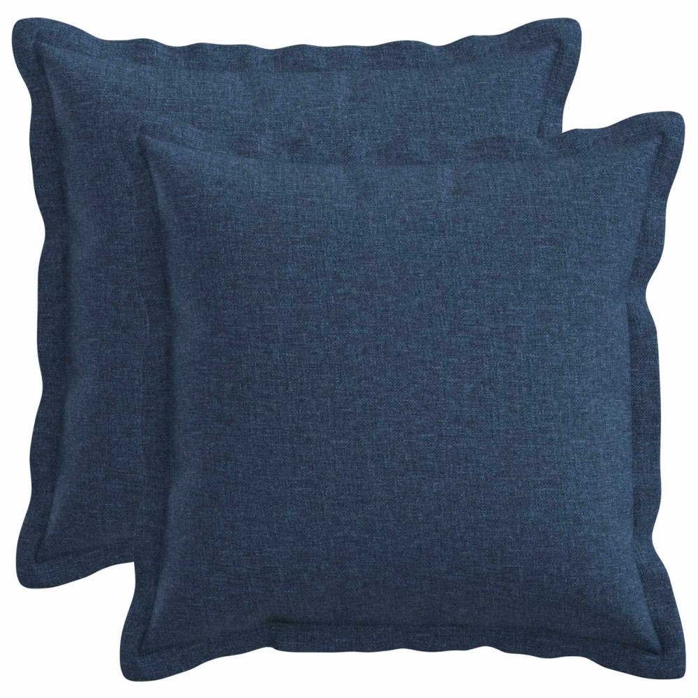 vidaXL Kudde med kudde HOUTEN 2 st Blå Faux Linne