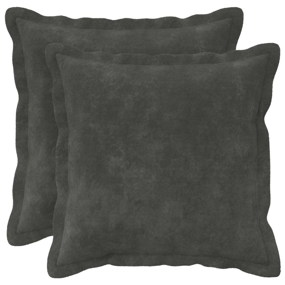 vidaXL Kudde med kudde HOUTEN 2 st Antracit Mikrofiber Fleece