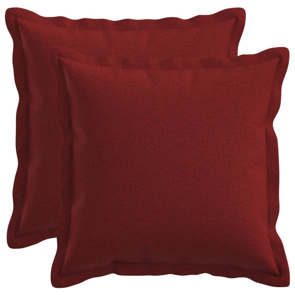 vidaXL Kudde med kudde HOUTEN 2 st Vinröd Faux Linne