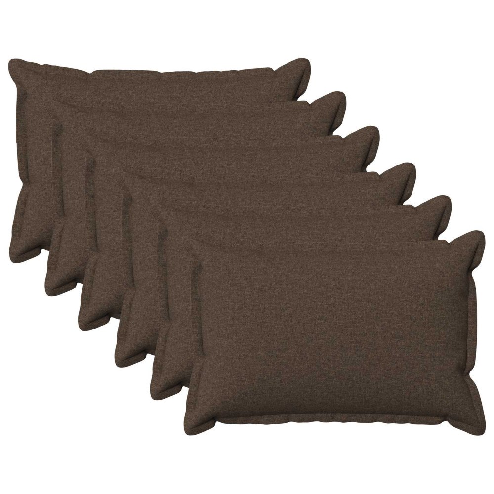vidaXL Kudde med kudde HOUTEN 6 st Taupe Faux Linne