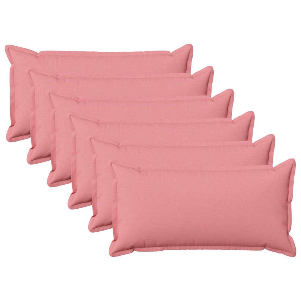 vidaXL Kudde med kudde HOUTEN 6 st Rosa Faux Linne