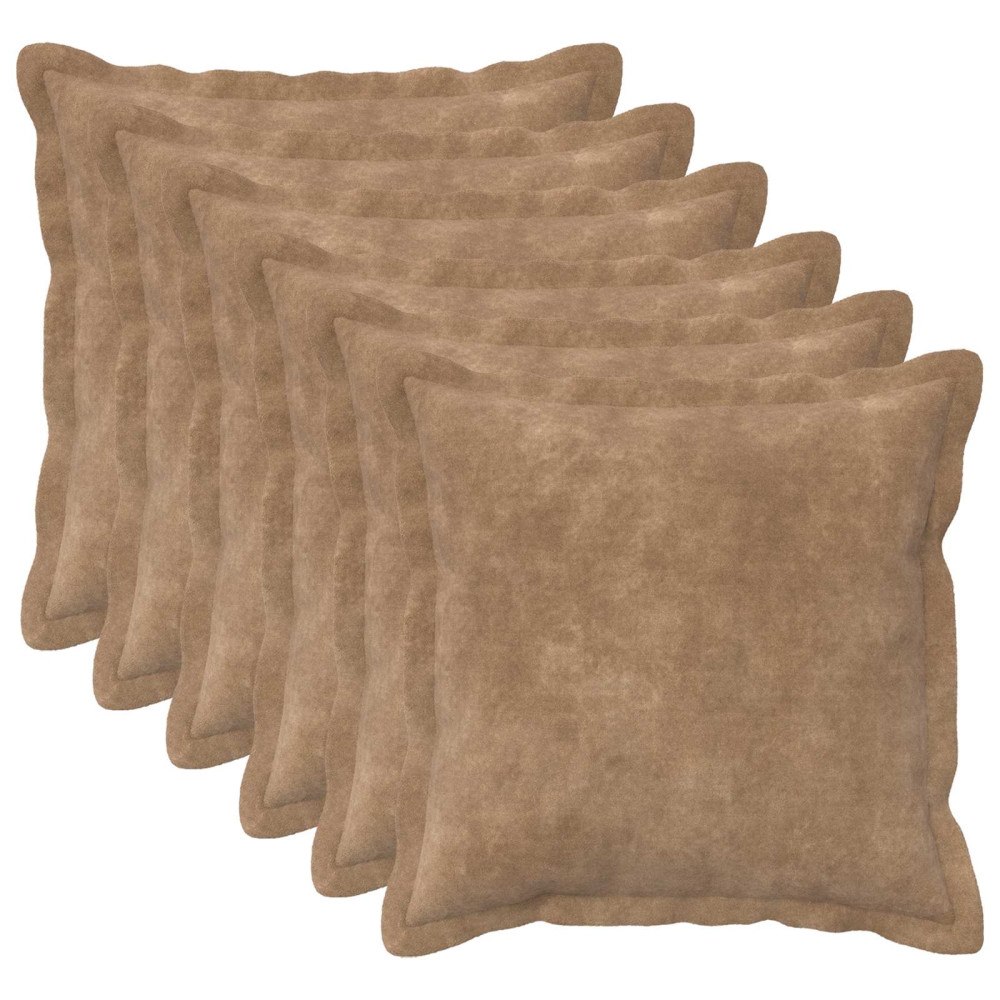 vidaXL Kudde med kudde HOUTEN 6 st Taupe Mikrofiber Fleece
