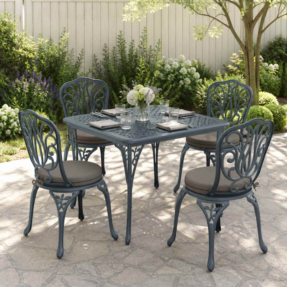 vidaXL Sittkuddar SOEST 4 st 100% Polyester Grå Ø 35 x 7 cm