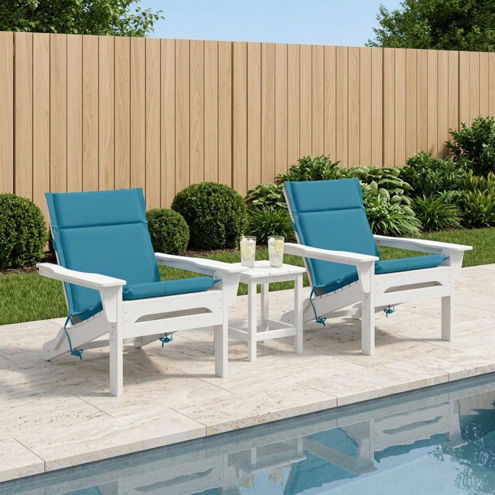 vidaXL Stolsdyna med låg rygg GEMERT 2 st 100% Polyester Ljusblå