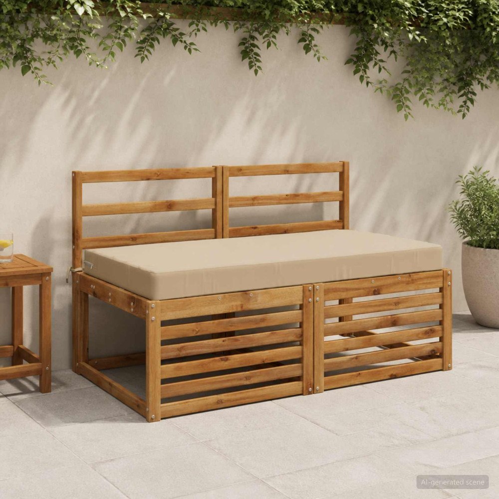 vidaXL Sittkudde SOEST 100% Polyester Beige 120 x 60 x 10 cm