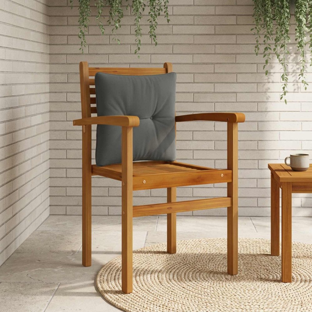 vidaXL Ryggkudde PUTTEN 100% Polyester Antracit 40 x 40 x 10 cm