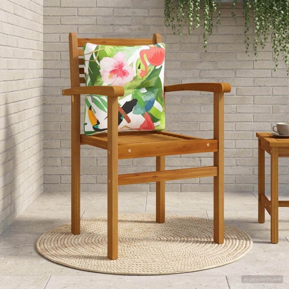 vidaXL Ryggkudde PUTTEN 100% Polyester Flerfärgsdesign 40 x 40 x 10 cm