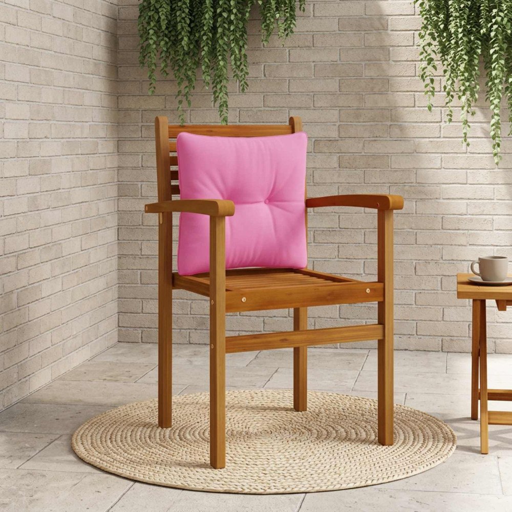 vidaXL Ryggkudde PUTTEN 100% Polyester Rosa 40 x 40 x 10 cm
