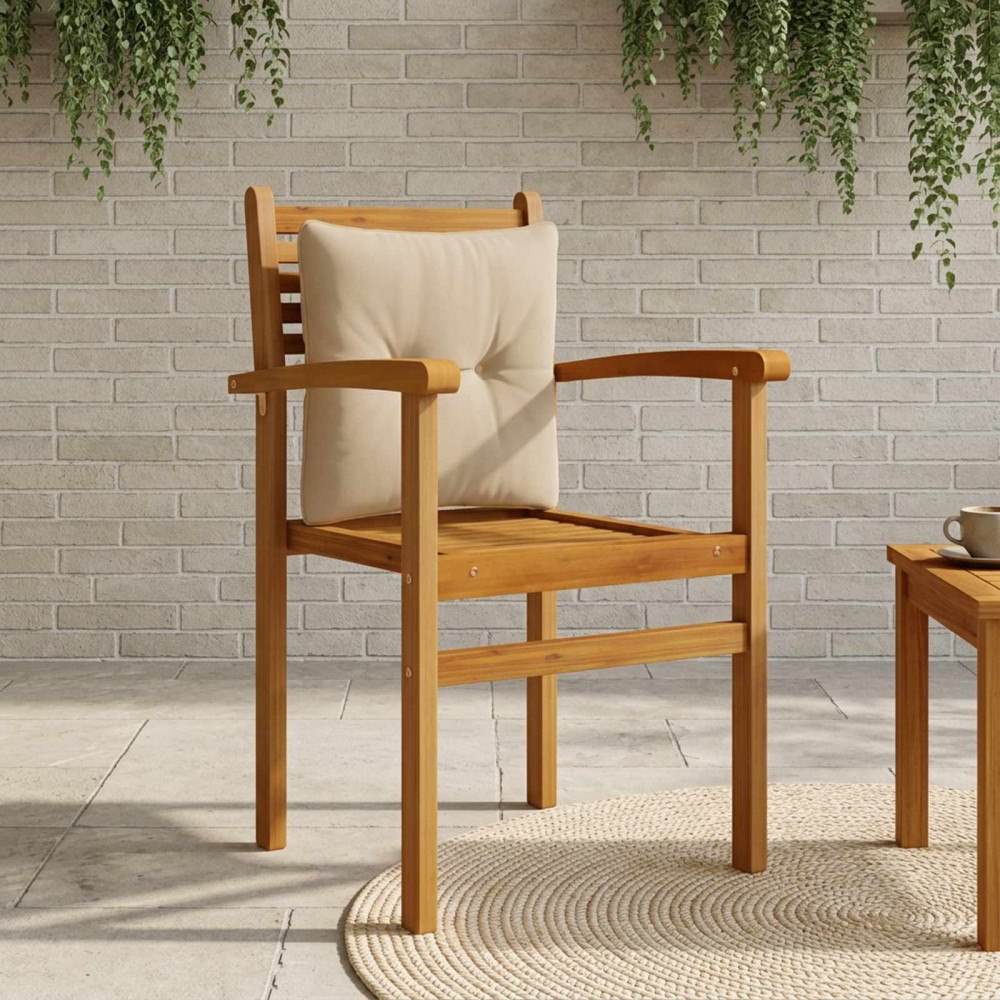 vidaXL Ryggkudde PUTTEN 100% Polyester Taupe 40 x 40 x 10 cm