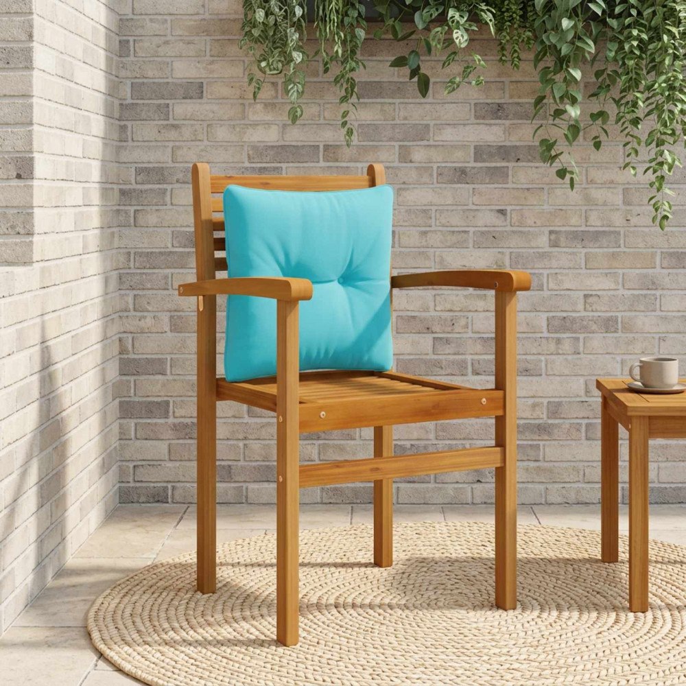 vidaXL Ryggkudde PUTTEN 100% Polyester Turkos 40 x 40 x 10 cm