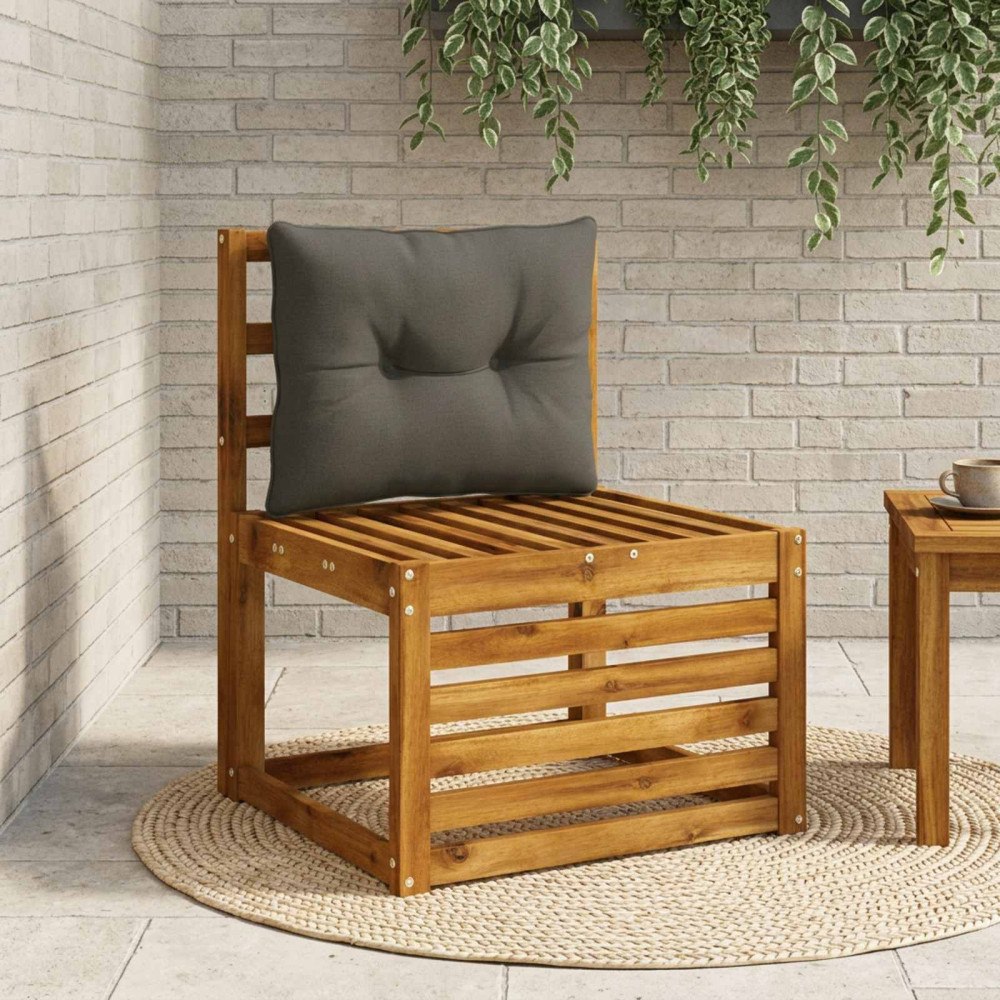 vidaXL Ryggkudde PUTTEN 100% Polyester Antracit 60 x 40 x 10 cm