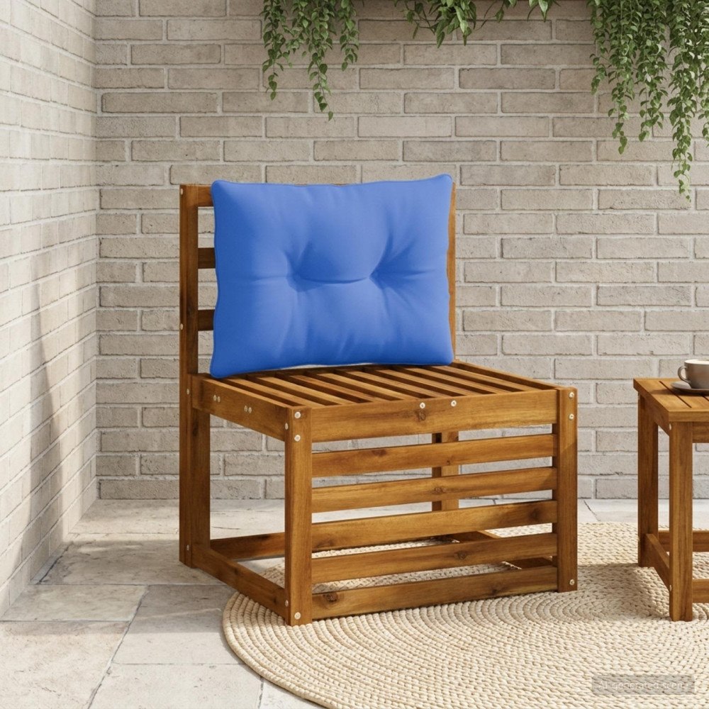 vidaXL Ryggkudde PUTTEN 100% Polyester Kungsblå 60 x 40 x 10 cm