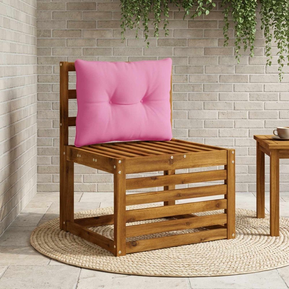 vidaXL Ryggkudde PUTTEN 100% Polyester Rosa 60 x 40 x 10 cm