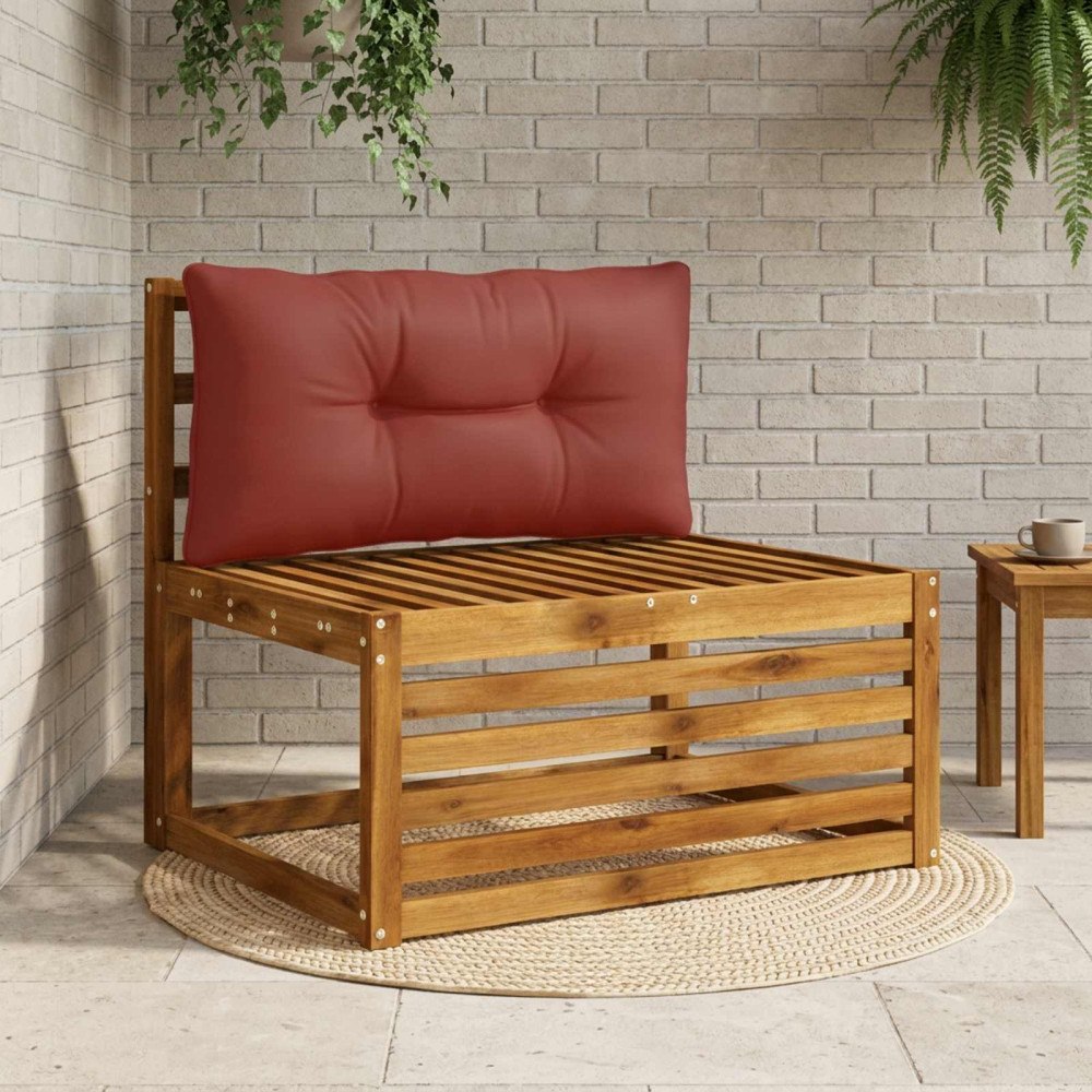 vidaXL Ryggkudde PUTTEN 100% Polyester Röd 80 x 40 x 10 cm