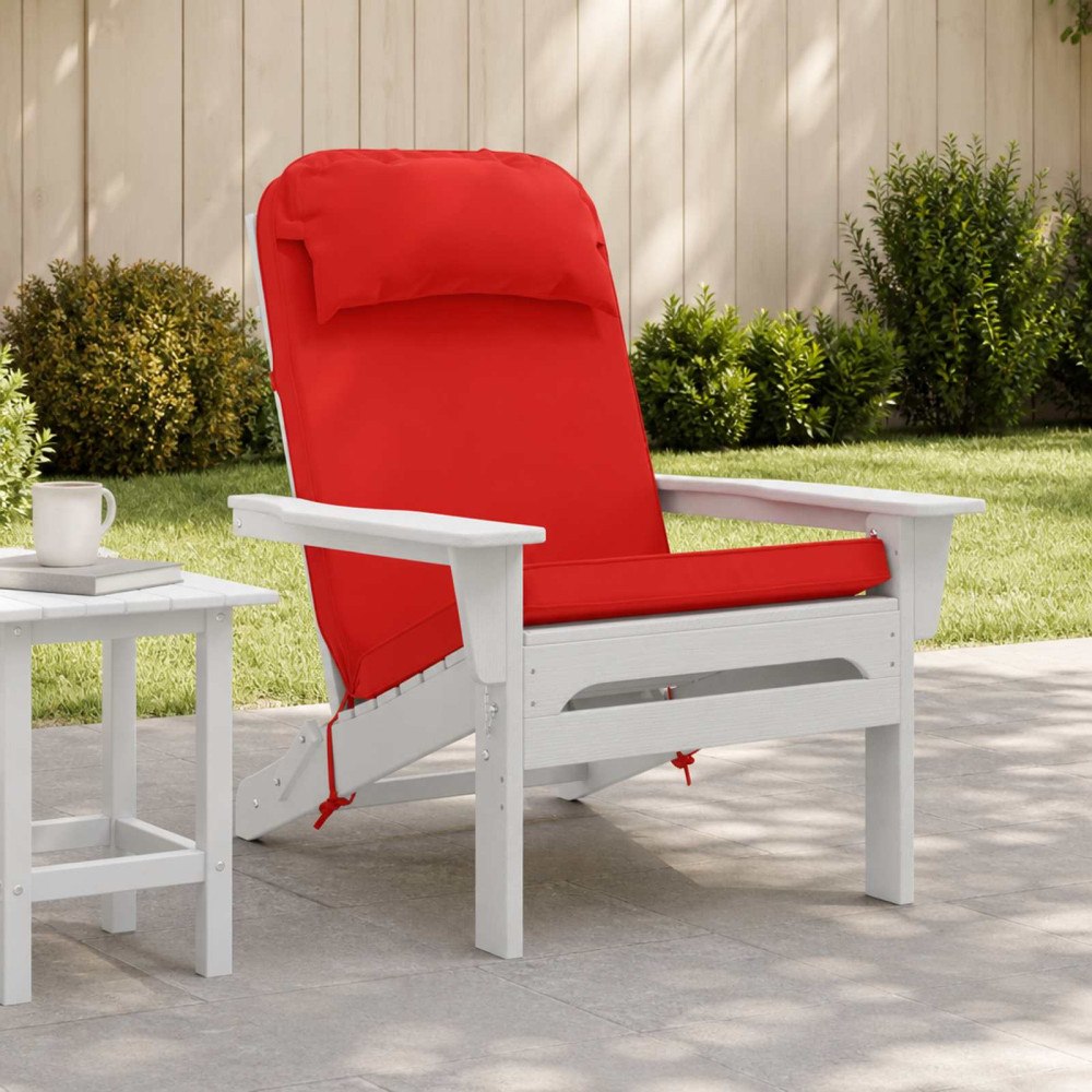 vidaXL Dyna till adirondackstol 100% Polyester Röd 124 x 55 x 5 cm